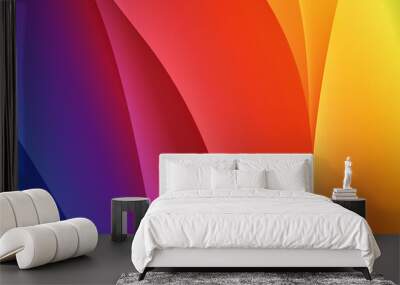 Nice and beautiful colorful gradient with wave, swirl, fluid, blur, and dynamic effects. Mesh gradient with rainbow, vivid and modern vibrant colors.  Wall mural