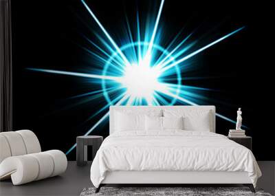 An abstract lens flare. A very star bright burst. Wall mural