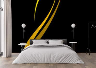 Flowing Swoosh Curves Wall mural