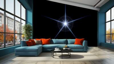 lens flare star burst Wall mural