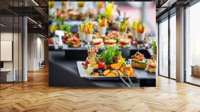 Catering service for guests. Luxury food.  Wall mural