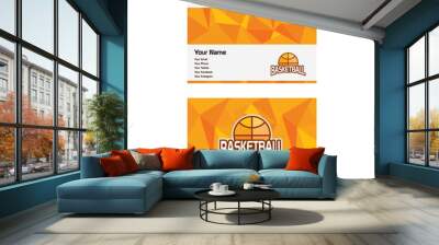 Sport Business Card Template. Basket Ball Card Wall mural