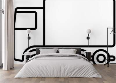 truck black outline icon, related to industrial theme. use for modern concept, app, and web development. Wall mural