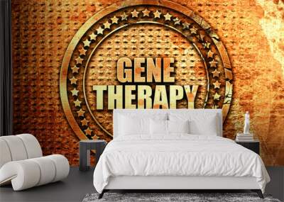 gene therapy, 3D rendering, text on metal Wall mural