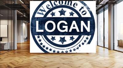 logan stamp on white background Wall mural