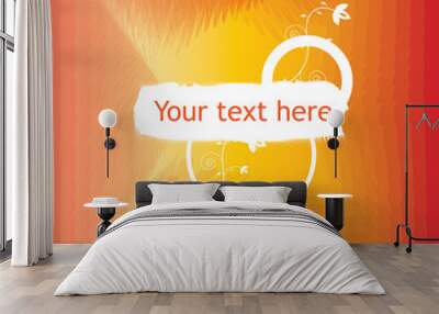 Hot summer banner. Wall mural