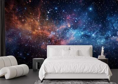 a detailed star chart with constellations and celestial bodies, educational and aesthetic for astronomy enthusiasts Wall mural