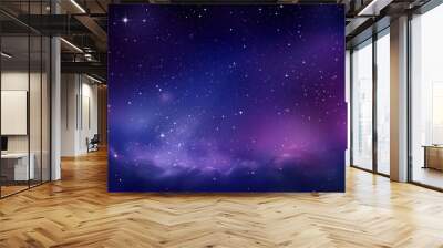 space background realistic starry night cosmos and shining stars milky way and stardust color galaxy Wall mural