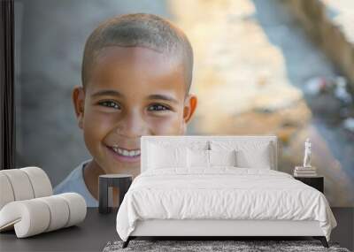 Joyful Boy with a Big Smile Wall mural