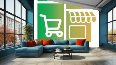 Oniline shop icon Wall mural