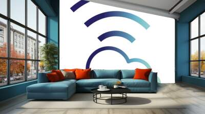 Technology information icon on line gradient style. internet setting, internet connection icon. Wall mural