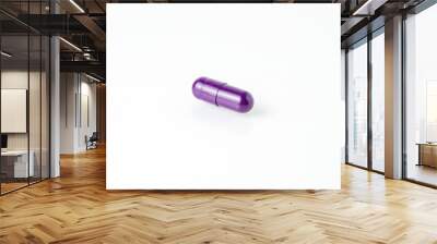 Medicinal capsule 3d, supplement isolated on with background Wall mural