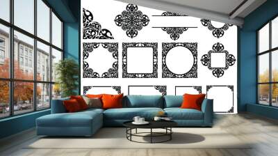 Set of Ornament border decoration Wall mural