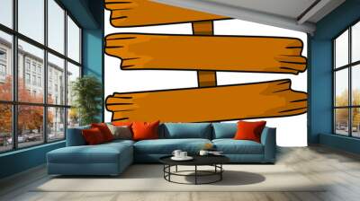 Vector Design of a Wood Brown with a Nature Theme Wall mural