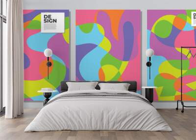 Abstract colorful psychedelic pop art background for summer Wall mural