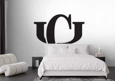 Letter U and C monogram logo Wall mural