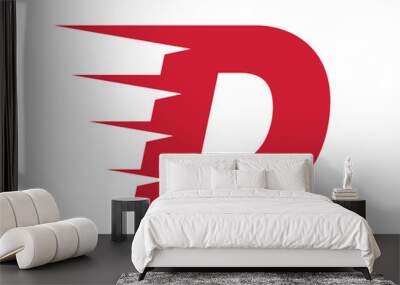 moving logo letter d Wall mural