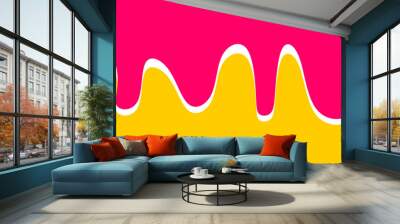 ice cream background with pink and orange color  Wall mural