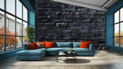 Black Brick Wall Texture Wall mural