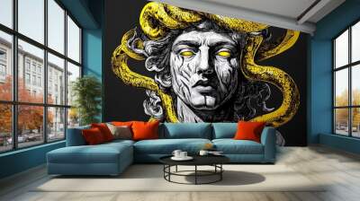 Medusa, The Gorgon with Serpents Wall mural