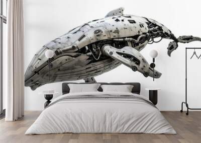 Whale Robot Isolated Wall mural