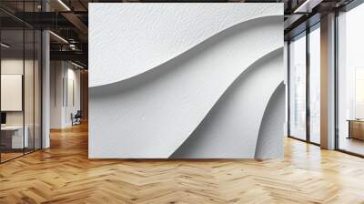 Abstract White Curving Surface with Textured Background Wall mural