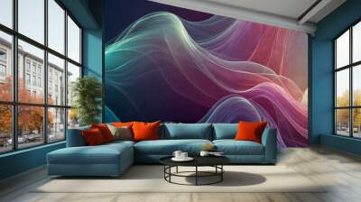 Abstract dynamic waves background Wall mural