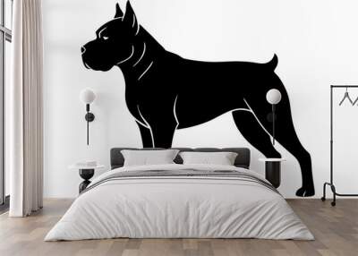 Cane Corso Dog Silhouette Vector Illustration Clipart Wall mural