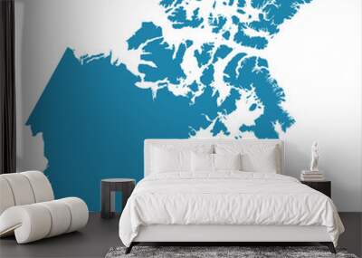 Abstract - High Detailed blue Map of Canada isolated on white background. for your web site design map logo, app, Travel. Vector illustration eps10. Wall mural