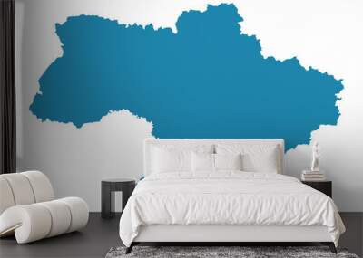 Abstract - High Detailed blue Map of Ukraine isolated on white background. for your web site design map logo, app, Travel. Vector illustration eps10. Wall mural