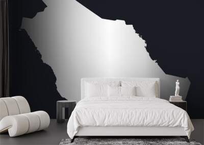 Abstract - High Detailed Silver Map of Saudi Arabia. Vector illustration eps10.	
 Wall mural