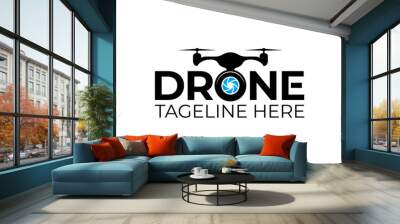 Illustration graphic vector future of drone technology logo design template Wall mural