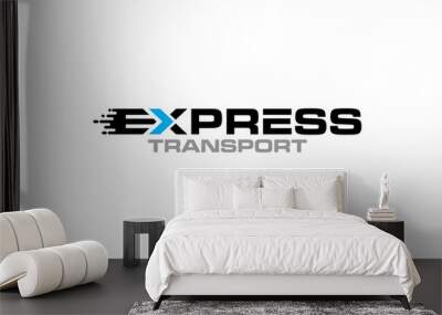 Illustration graphic vector of Express logistics and delivery company logo design template-10 Wall mural