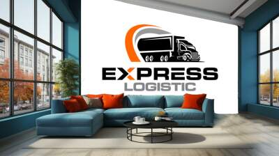 Illustration graphic vector of logistics and delivery company logo design template Wall mural