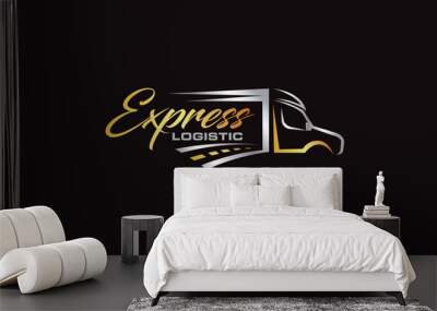 Illustration graphic vector of logistics and delivery services company logo design template Wall mural