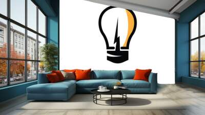 Light bulb creative Logo symbol vector template design Wall mural