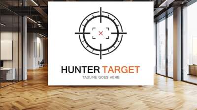 Target hunter vector illustration template design Wall mural