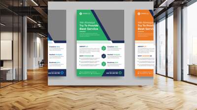 Corporate Business flyer template vector design, Flyer Template Geometric shape used for business poster layout, IT Company flyer, corporate banners, and leaflets. Wall mural