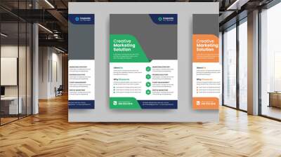 Corporate Business flyer template vector design, Flyer Template Geometric shape used for business poster layout, IT Company flyer, corporate banners, and leaflets. Wall mural