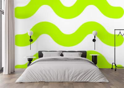 3 wavy lines, icon colored shapes gradient Wall mural