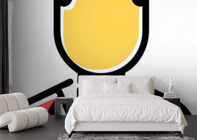 avatar, icon offset fill Wall mural