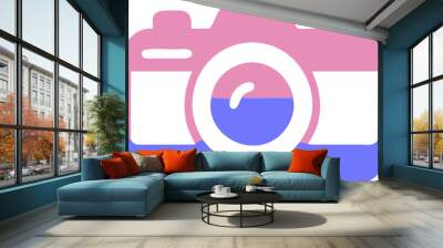 camera, icon colored shapes gradient Wall mural