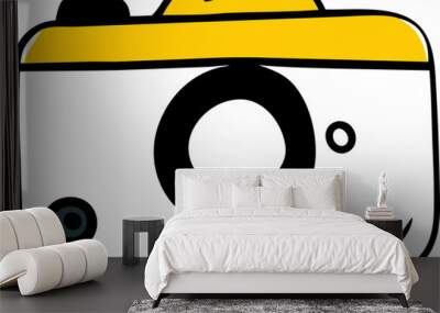 camera, icon doodle fill Wall mural