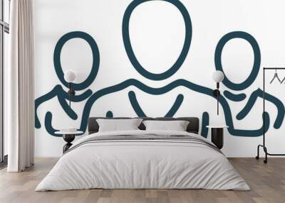 clans, icon outline Wall mural