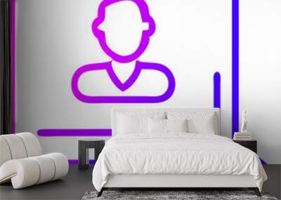 employee screening, icon outline gradient Wall mural