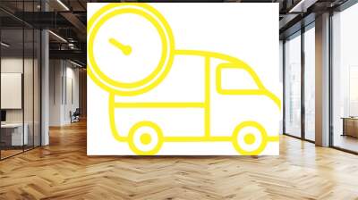 fast delivery, icon outline Wall mural