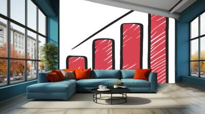 finacial kpi, icon uneven fill Wall mural