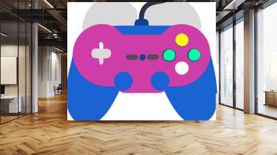 gamepad, icon colored shapes Wall mural