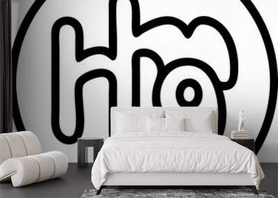 hola, icon outline Wall mural