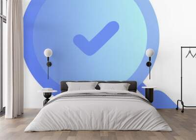 inspection, icon colored shapes gradient Wall mural